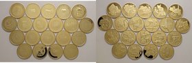 LOTTI - Medaglie REGIONI - Lotto di 20 medaglie in AG 925 dorate oro 18kt, gr. 20 cadauna, mm 38
FS