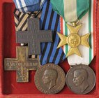 LOTTI - Medaglie SAVOIA - Lotto di 5 medaglie con nastrino (quella della RSI con nastrino nero-arancione è una replica)
med. SPL