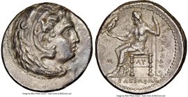 MACEDONIAN KINGDOM. Alexander III the Great (336-323 BC). AR tetradrachm (27mm, 16.50 gm, 9h). NGC AU 5/5 - 2/5, smoothing. Early posthumous issue of ...