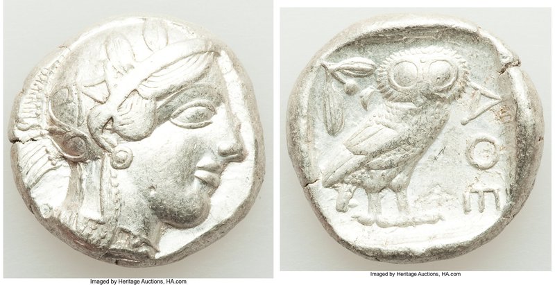 ATTICA. Athens. Ca. 440-404 BC. AR tetradrachm (24mm, 17.15 gm, 1h). Choice VF. ...