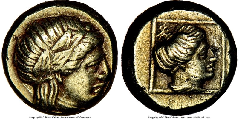 LESBOS. Mytilene. Ca. 377-326 BC. EL sixth-stater or hecte (10mm, 2.56 gm, 12h)....