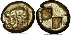 IONIA. Erythrae. Ca. 550-500 BC. EL sixth-stater or hecte (10mm, 2.57 gm). NGC Choice VF 4/5 - 4/5. Head of Heracles left, wearing lion skin headdress...