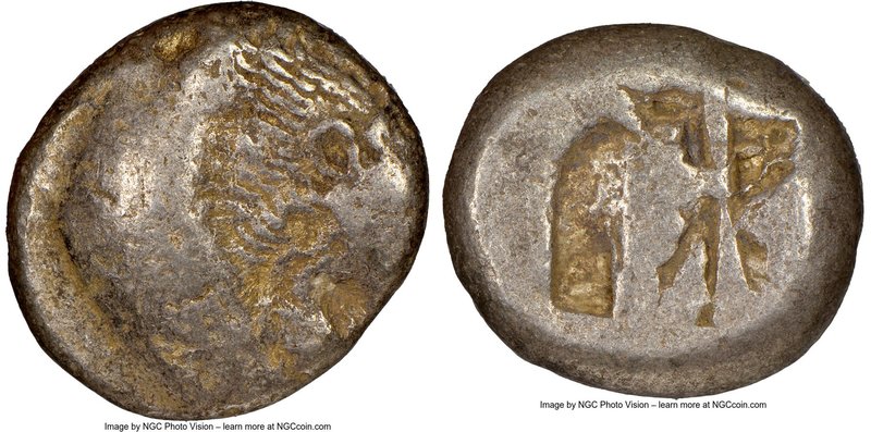 CARIA. Uncertain mint. Ca. 520-490 BC. AR stater (19mm). NGC VG. Mylasa? Forepar...
