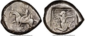 CILICIA. Tarsus. Ca. late 5th century BC. AR stater (21mm, 10.57 gm, 6h). NGC Choice VF 4/5 - 3/5, edge cuts, brushed. Ca. 420-410 BC. Satrap on horse...