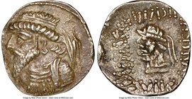 ELYMAIS KINGDOM. Kamnaskires V (ca. 54-32 BC). BI tetradrachm (28mm, 11h). NGC XF, die shift. Seleucia ad Hedyphon. Diademed, draped bust of Kamnaskir...