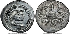 Marc Antony, as Triumvir and Imperator (44-30 BC), with Octavia. AR cistophorus (27mm, 11.98 gm, 1h). NGC XF 5/5 - 2/5. Ephesus, ca. summer-autumn 39 ...
