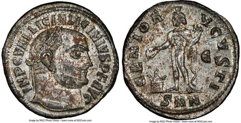 Licinius I (AD 308-324). BI follis or reduced nummus (22mm, 4.98 gm, 7h). NGC MS...