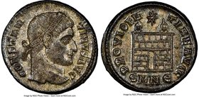 Constantine I the Great (AD 307-337). AE3 or BI nummus (19mm, 3.55 gm, 11h). NGC Choice AU 5/5 - 4/5, Silvering. Nicomedia, 5th officina, AD 324-325. ...
