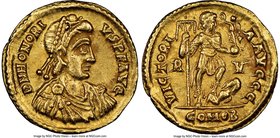 Honorius, Western Roman Empire (AD 393-423). AV solidus (21mm, 4.46 gm, 6h). NGC Choice XF 5/5 - 3/5, marks. Ravenna, ca. AD 395-423. D N HONORI-VS P ...