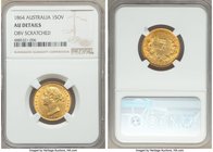 Victoria gold Sovereign 1864-SYDNEY AU Details (Obverse Scratched) NGC, Sydney mint, KM4.

HID09801242017
