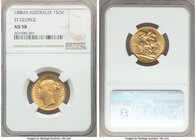Victoria gold "St. George" Sovereign 1886-M AU58 NGC, Melbourne mint, KM7. AGW 0.2355 oz.

HID09801242017