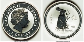 Elizabeth II Proof "Year of the Rabbit" Dollar 1999, KM502. 40.4mm. 31.70gm. Mintage: 2,500. 

HID09801242017