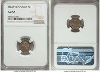 Victoria 5 Cents 1890-H AU55 NGC, Heaton mint, KM2.

HID09801242017