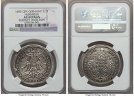 Nürnberg. Free City 1/2 Taler 1693-GFN AU Details (Surface Hairlines) NGC, KM219. With the name and titles of Emperor Leopold I. Once cleaned, yet cri...