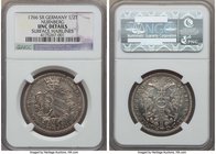 Nürnberg. Free City 1/2 Taler 1766-SR UNC Details (Surface Hairlines) NGC, KM355. With the name and titles of Emperor Joseph II. Every one of the eagl...