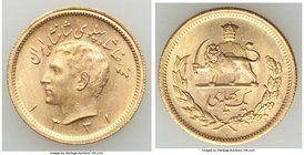 Muhammad Reza Pahlavi gold Pahlavi SH 1331 (1952) UNC, KM1162. 22.3mm. 8.14gm. Second year of issue and better date.

HID09801242017