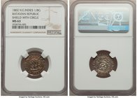 Dutch Colony. Batavian Republic 1/8 Gulden 1802 MS63 NGC, KM80. Shield with circle variety. 

HID09801242017