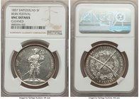 Confederation "Bern Shooting Festival" 5 Francs 1857 UNC Details (Cleaned) NGC, KM-XS4.

HID09801242017