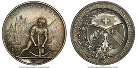 Confederation silver Specimen "Bern - Thun Shooting Festival" Medal 1894 SP64 PCGS, Richter-228a, Martin-141. 45mm. By Franz Homberg. Issued for the B...