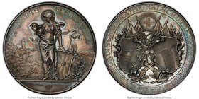 Confederation silver Specimen "Aargau - Baden Shooting Festival" Medal 1896 SP63 PCGS, Richter-19a, Martin-14. By Franz Homberg. Issued for the Aargau...