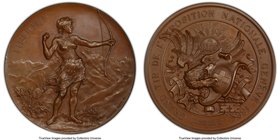 Confederation bronzed copper Specimen "Geneva Shooting Festival" Medal 1896 SP65 PCGS, Richter-691c, Martin-382. 47mm. By Hughes Bovy. Issued for the ...