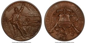 Confederation bronze Specimen "Vaud - Yverdon Shooting Festival" Medal 1899 SP63 PCGS, Richter-1601b, Martin-954. 45mm. By Alfred Jacot-Guillarmod. Is...