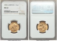 Victoria gold Sovereign 1896 MS62 NGC, KM785, S-3874. Pleasing, a difficult type to obtain without heavy bagmarks or significant wear. AGW 0.2354 oz.
...