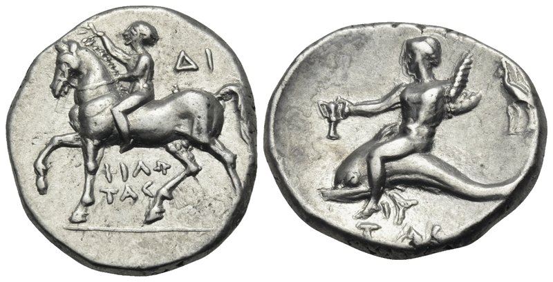 CALABRIA. Tarentum. Circa 272-240 BC. Didrachm or nomos (Silver, 21 mm, 6.30 g, ...