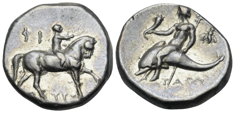CALABRIA. Tarentum. Circa 272-240 BC. Nomos (Silver, 20 mm, 6.45 g, 7 h), Zopyro...