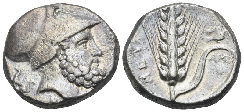 LUCANIA. Metapontum. Circa 340-330 BC. Nomos or Didrachm (Silver, 17.5 mm, 7.95 ...