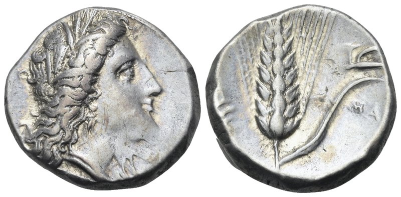 LUCANIA. Metapontum. Circa 330-290 BC. Didrachm or nomos (Silver, 19 mm, 7.93 g,...