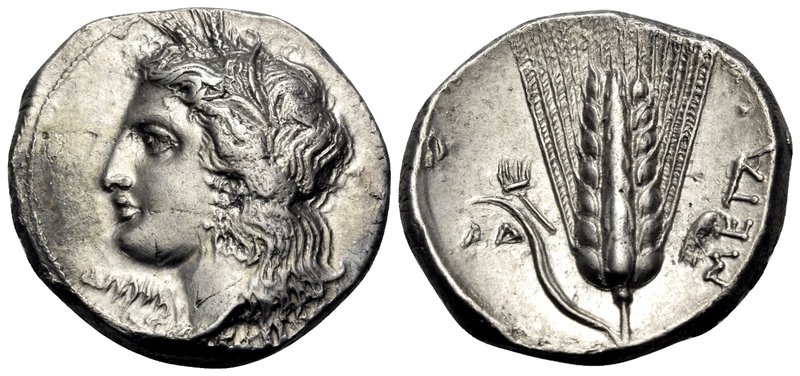 LUCANIA. Metapontum. Circa 330-290 BC. Didrachm or nomos (Silver, 21.5 mm, 7.88 ...