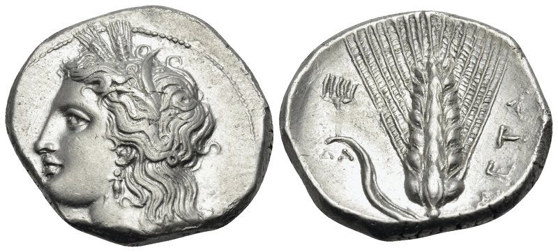 LUCANIA. Metapontum. Circa 330-290 BC. Didrachm or nomos (Silver, 21 mm, 7.83 g,...