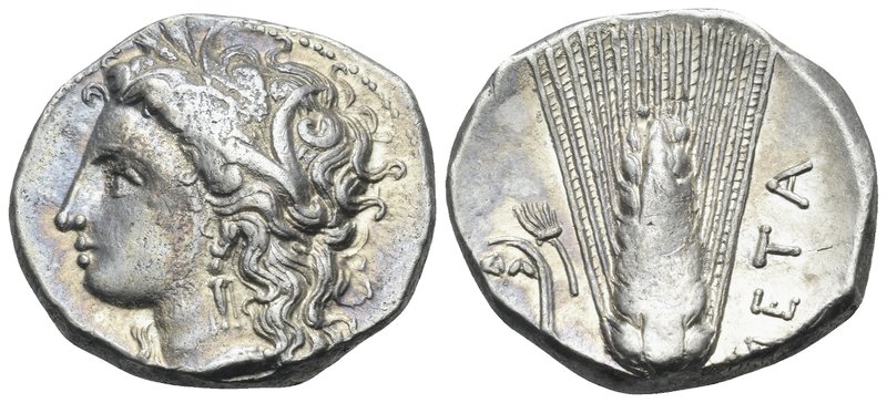 LUCANIA. Metapontum. Circa 330-290 BC. Didrachm or nomos (Silver, 20.5 mm, 7.88 ...