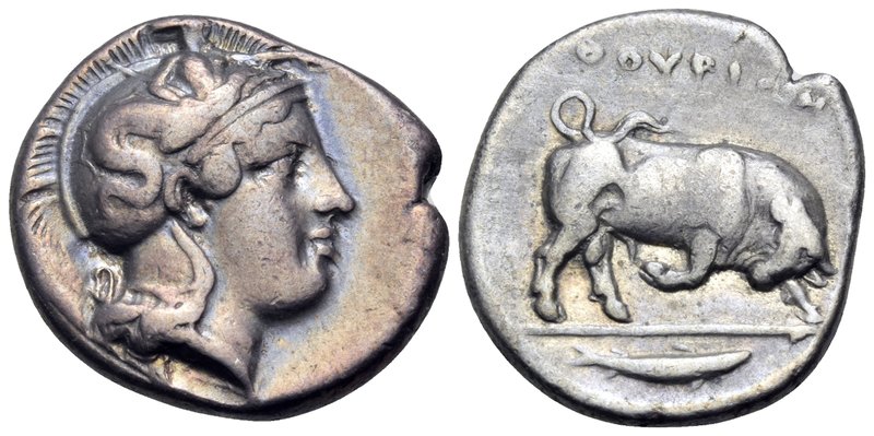 LUCANIA. Thourioi. Circa 400-350 BC. Stater (Silver, 21.5 mm, 7.80 g, 7 h). Head...