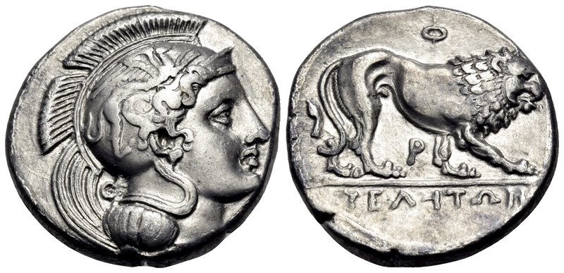 LUCANIA. Velia. Circa 340-334 BC. Didrachm or nomos (Silver, 20.5 mm, 7.44 g, 11...