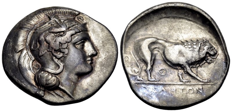 LUCANIA. Velia. Circa 340-334 BC. Didrachm or nomos (Silver, 23 mm, 7.50 g, 3 h)...