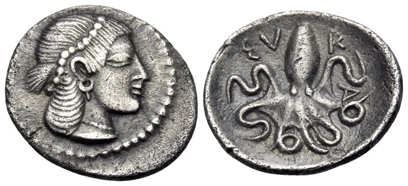 SICILY. Syracuse. Deinomenid Tyranny, 485-466 BC. Litra (Silver, 12.5 mm, 0.79 g...