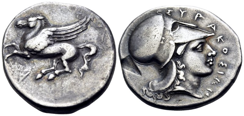 SICILY. Syracuse. Timoleon and the Third Democracy, 344-317 BC. Stater (Silver, ...