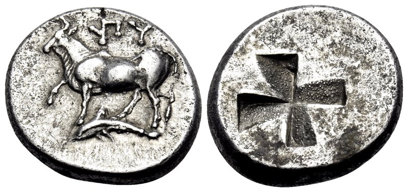 THRACE. Byzantion. Circa 340-320 BC. Drachm or siglos (Silver, 17 mm, 5.34 g). Y...