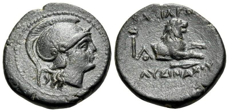 KINGS OF THRACE. Lysimachos, 305-281 BC. (Bronze, 15 mm, 2.34 g, 1 h), Lysimache...