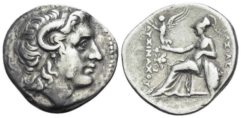KINGS OF THRACE. Lysimachos, 305-281 BC. Drachm (Silver, 19 mm, 4.18 g, 11 h), E...