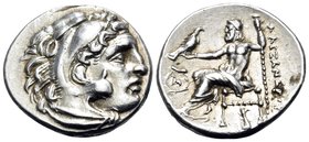 KINGS OF MACEDON. Alexander III ‘the Great’, 336-323 BC. Drachm (Silver, 18.5 mm, 4.22 g, 12 h), struck under Antigonos I Monophthalmos or Lysimachos,...