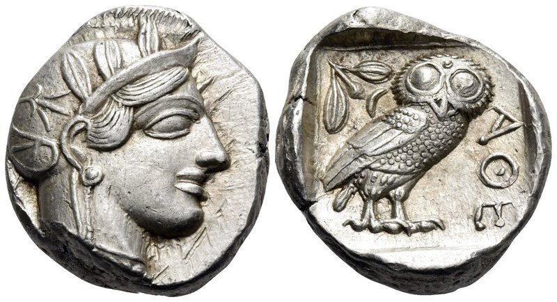 ATTICA. Athens. Circa 449-404 BC. Tetradrachm (Silver, 25 mm, 17.23 g, 1 h), 440...