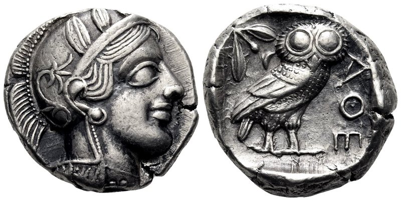 ATTICA. Athens. Circa 449-404 BC. Tetradrachm (Silver, 24 mm, 17.17 g, 3 h), c. ...