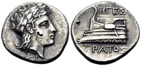 BITHYNIA. Kios. Circa 345-315 BC. Drachm or siglos (Silver, 18 mm, 5.15 g, 12 h), struck under magistrate Hegestratos. ΚΙ Laureate head of Apollo to r...