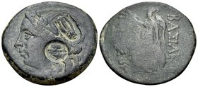 KINGS OF BITHYNIA. Prusias I Chloros, circa 230-182 BC. (Bronze, 28 mm, 11.63 g, 12 h). Laureate head of Apollo to left; on cheek, circular countermar...