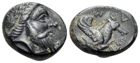 MYSIA. Adramytion. Circa 4th century BC. Chalkous (Silver, 12 mm, 1.93 g, 11 h). Laureate head of Zeus to right. Rev. AΔPAM Forepart of Pegasos to rig...
