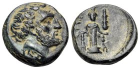 MYSIA. Astyra. Tissaphernes, circa 400-395 BC. Chalkous (Bronze, 11.5 mm, 1.62 g, 10 h). TIΣΣA Bare head of Tissaphernes to right. Rev. AΣTΥΡH Facing ...