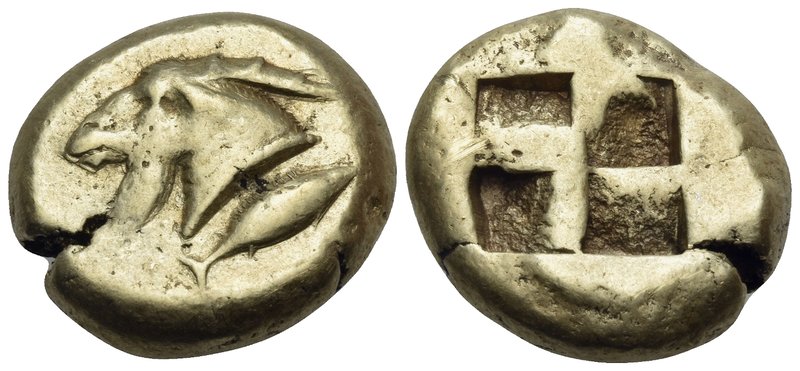 MYSIA. Kyzikos. Circa 550-450 BC. Stater (Electrum, 20 mm, 16.08 g). Head of a g...